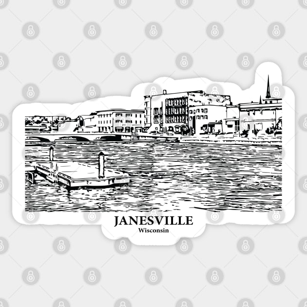 Janesville - Wisconsin Sticker by Lakeric